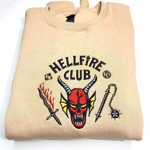 Stranger Things Hellfire Club Sweatshirt Embroidered Adult Unisex Crewneck Gamer